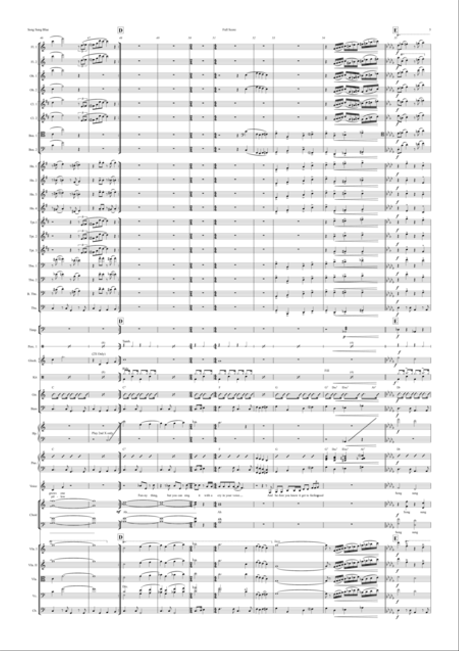 Song Sung Blue Full Orchestra scores gallery preview page 5