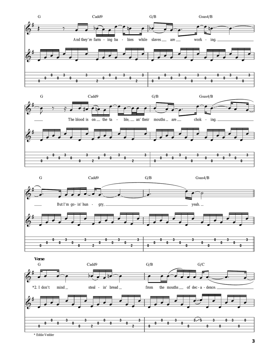 Hunger Strike Acoustic Guitar scores gallery preview page 3
