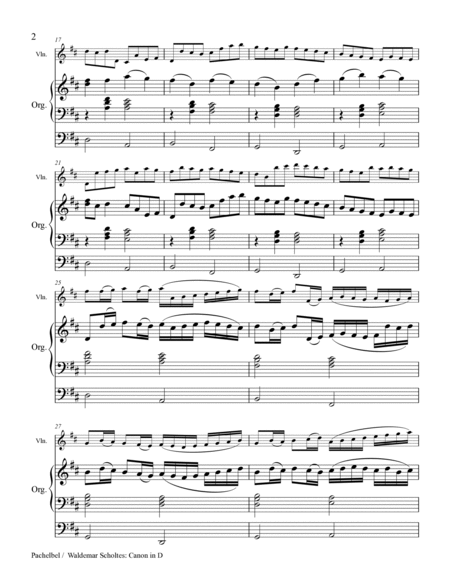 Pachelbel Canon for Violin and Organ