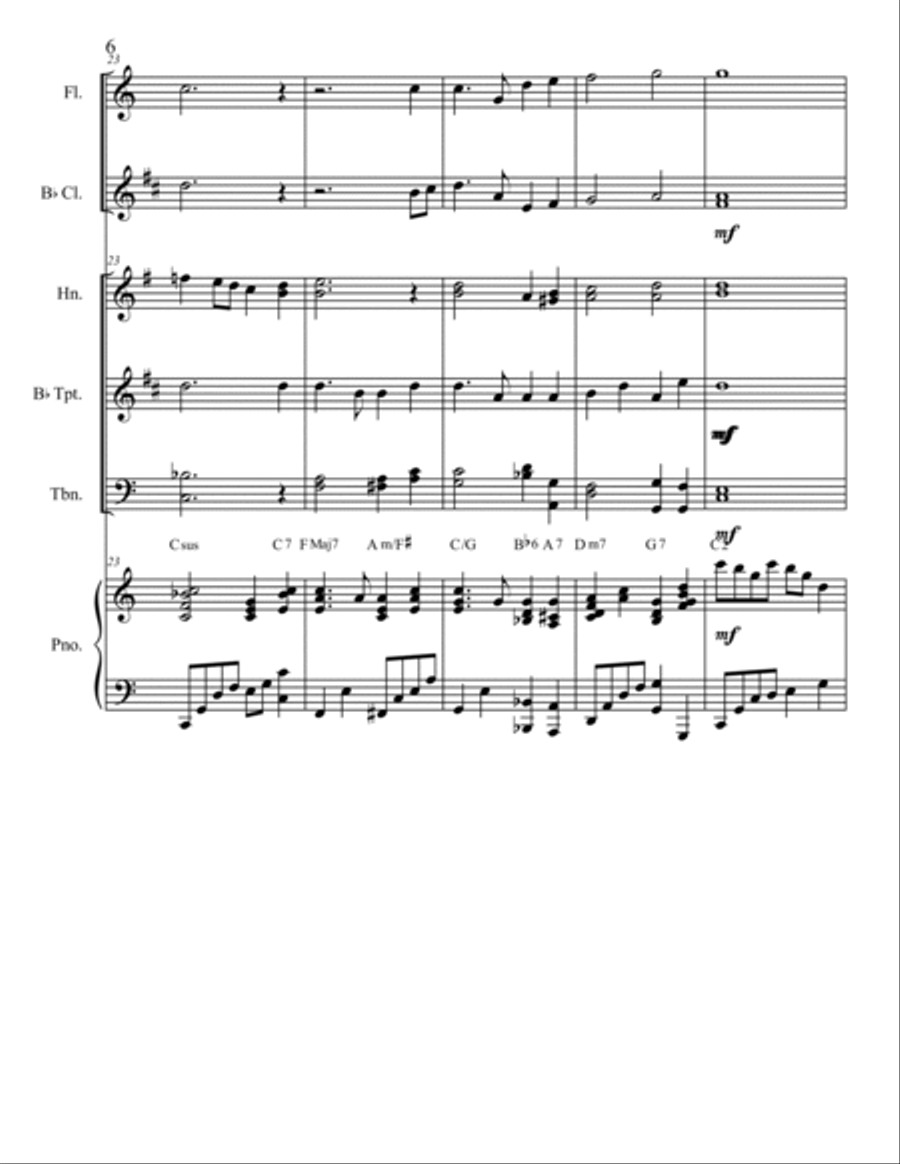 America the Beautiful Piano & Orchestra (Tr,Tb,Hn,Cl,Fl) TB scores gallery preview page 6
