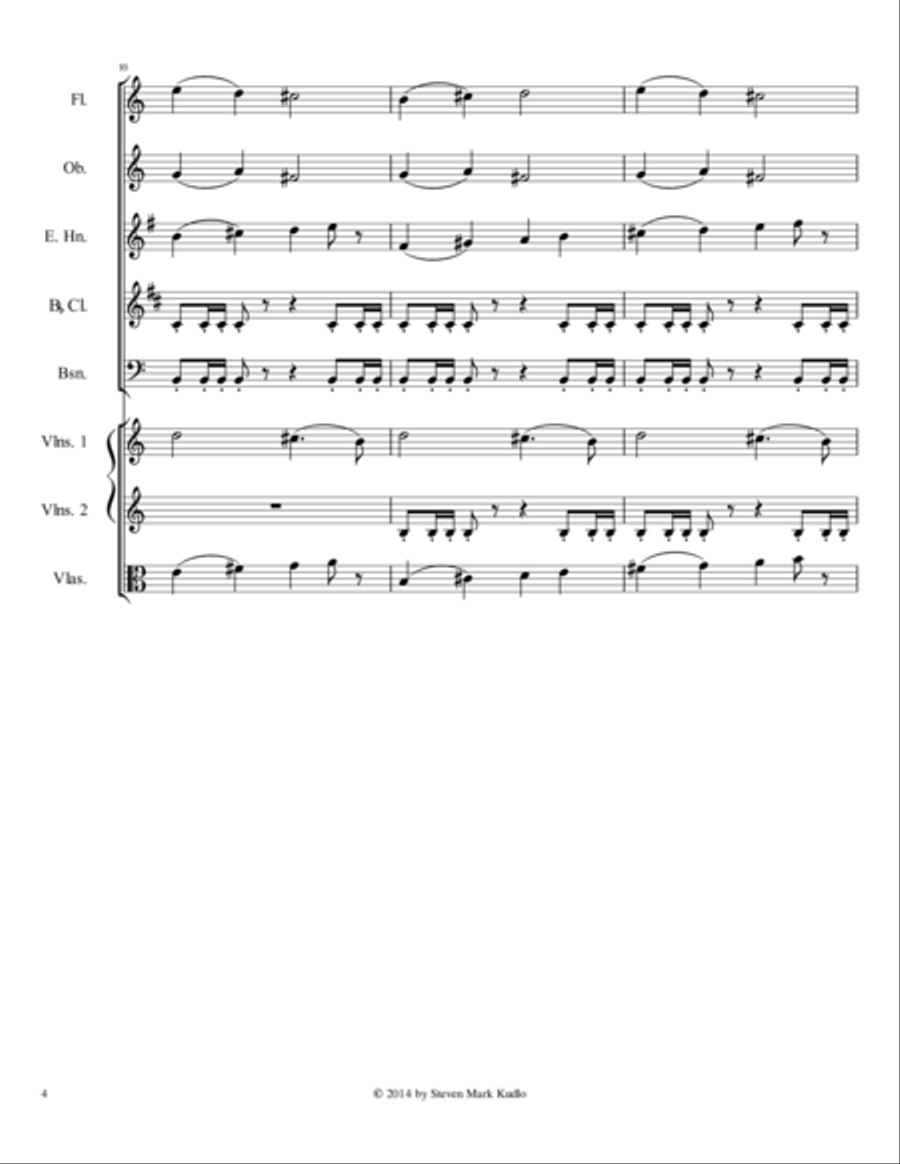 Minimal Piece for Chamber Orchestra with Piano Obbligato Chamber Orchestra scores gallery preview page 4
