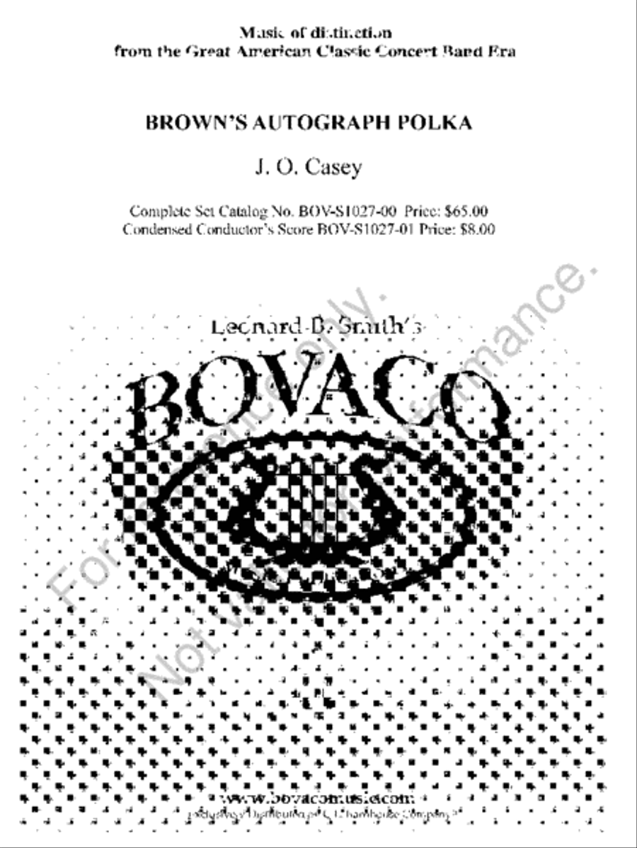 Brown's Autograph Polka Concert Band scores gallery preview page 2