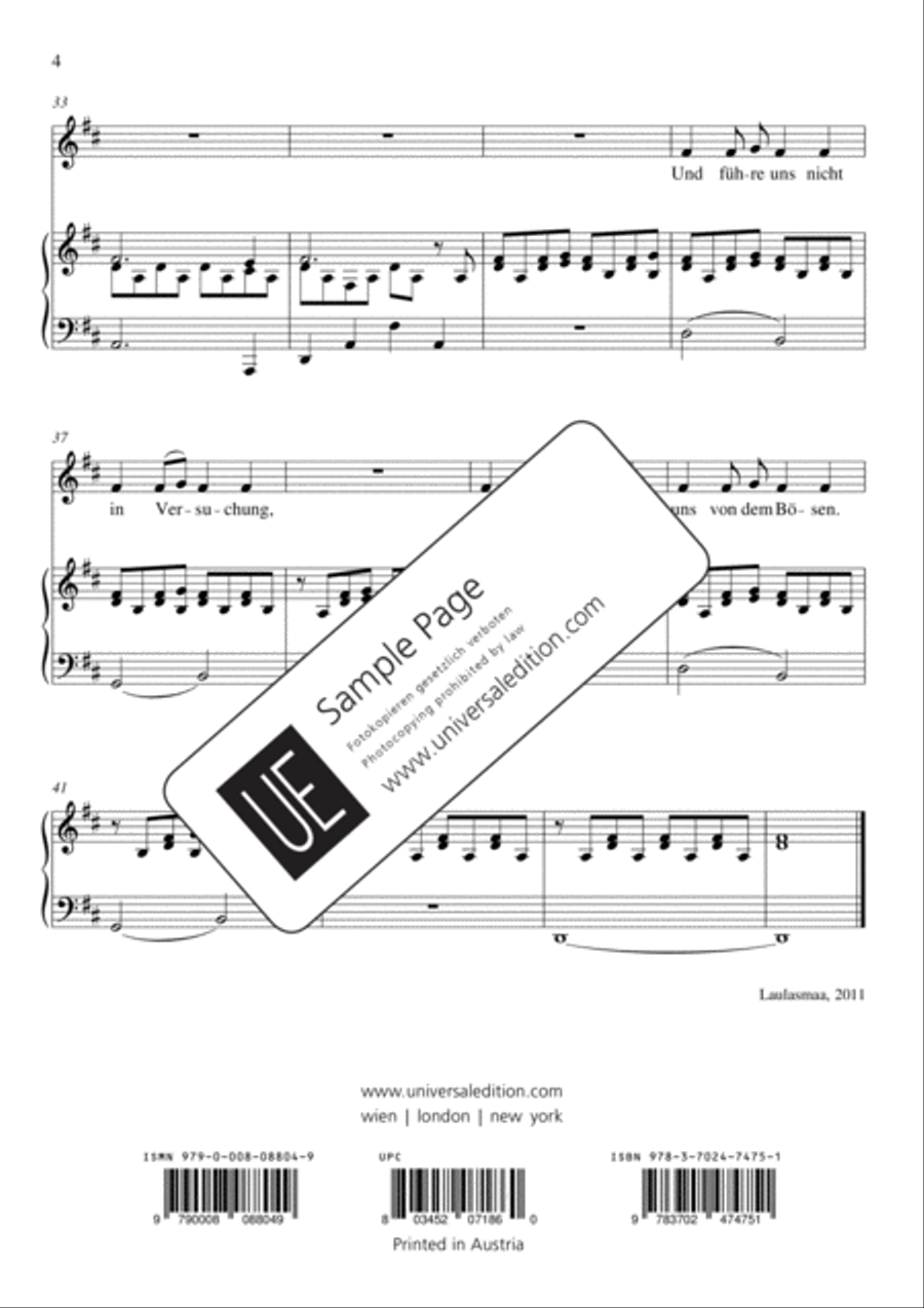 Vater unser Chamber Music scores gallery preview page 5