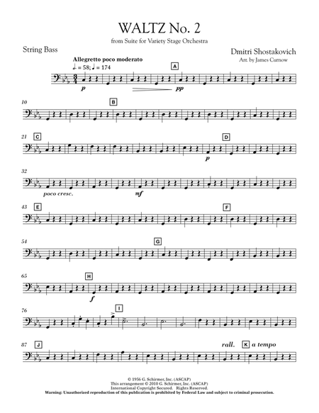 Waltz No. 2 (from Suite For Variety Stage Orchestra) - String Bass