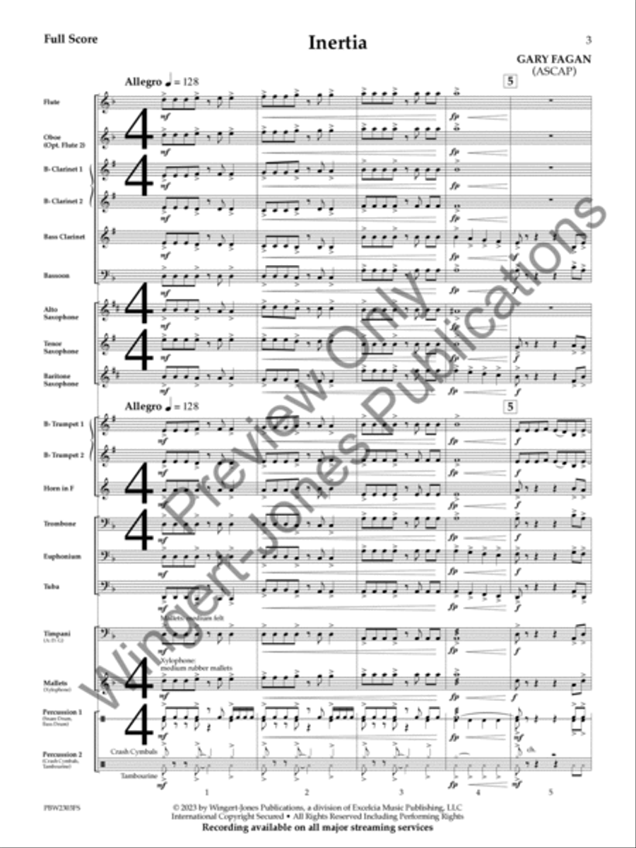 Inertia Inertia Concert Band scores gallery preview page 4