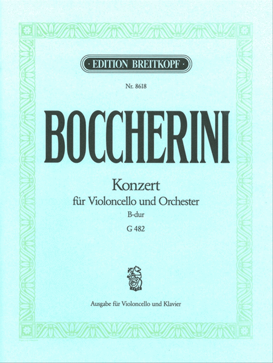 Violoncello Concerto in B flat major G 482 Piano Accompaniment scores gallery preview page 1