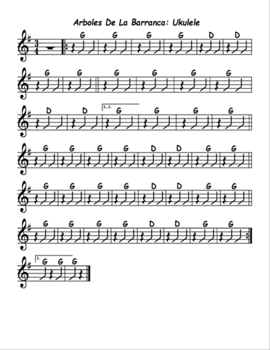 Arboles De La Barranca Orff Instrument scores gallery preview page 3