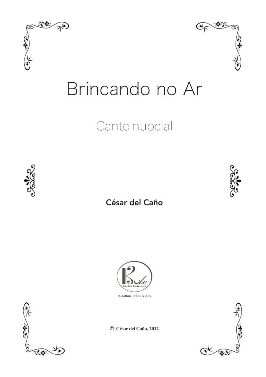 Brincando no ar (Canto nupcial / Wedding song) 4-Part scores gallery preview page 1
