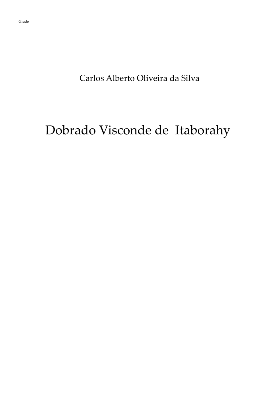 Dobrado Visconde de Itaborahy Marching Band scores gallery preview page 1