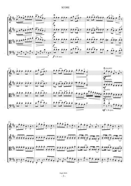 Jingle Bells (For String Quartet) image number null