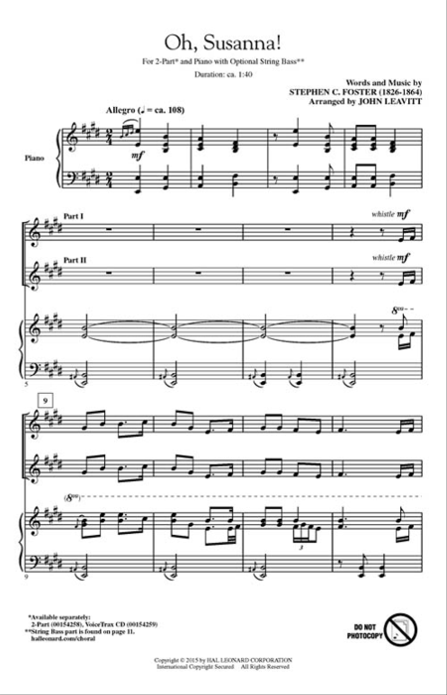 Oh, Susanna! 2-Part scores gallery preview page 2