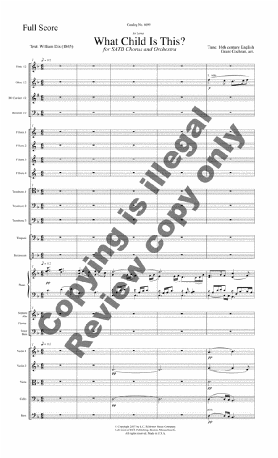 What Child is This? (Full Score) 4-Part scores gallery preview page 8