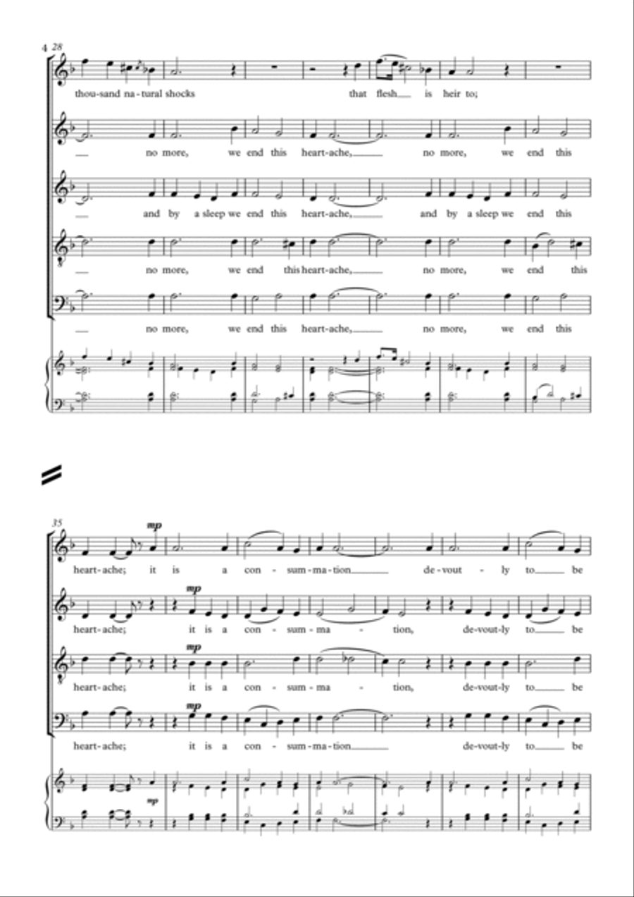 Perchance to Dream 4-Part scores gallery preview page 4