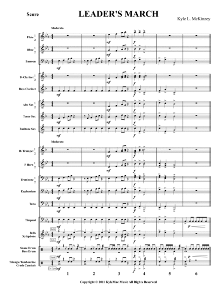 Leader's March Concert Band scores gallery preview page 3