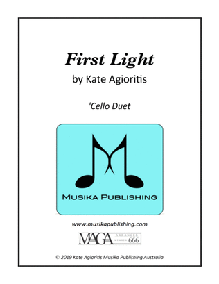 Book cover for First Light - 'Cello Duet