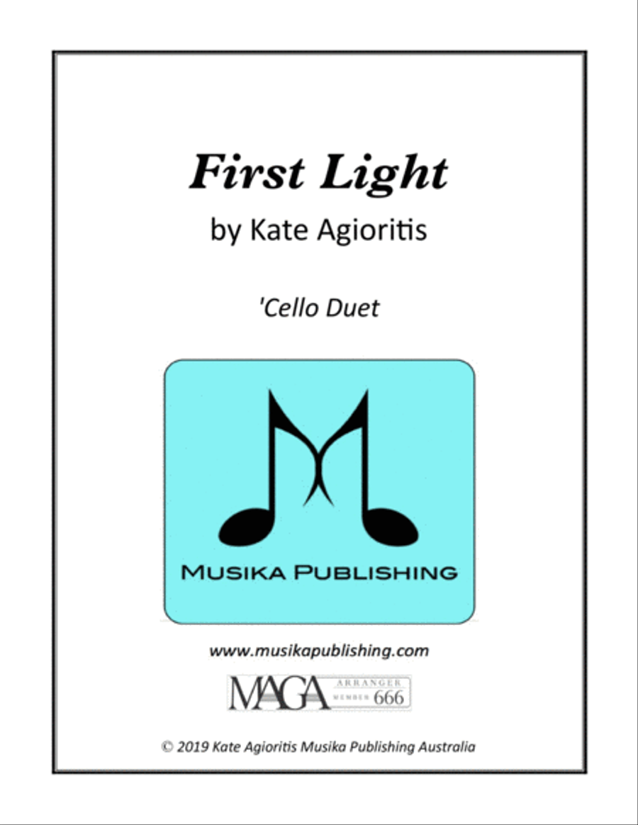 Book cover for First Light - 'Cello Duet