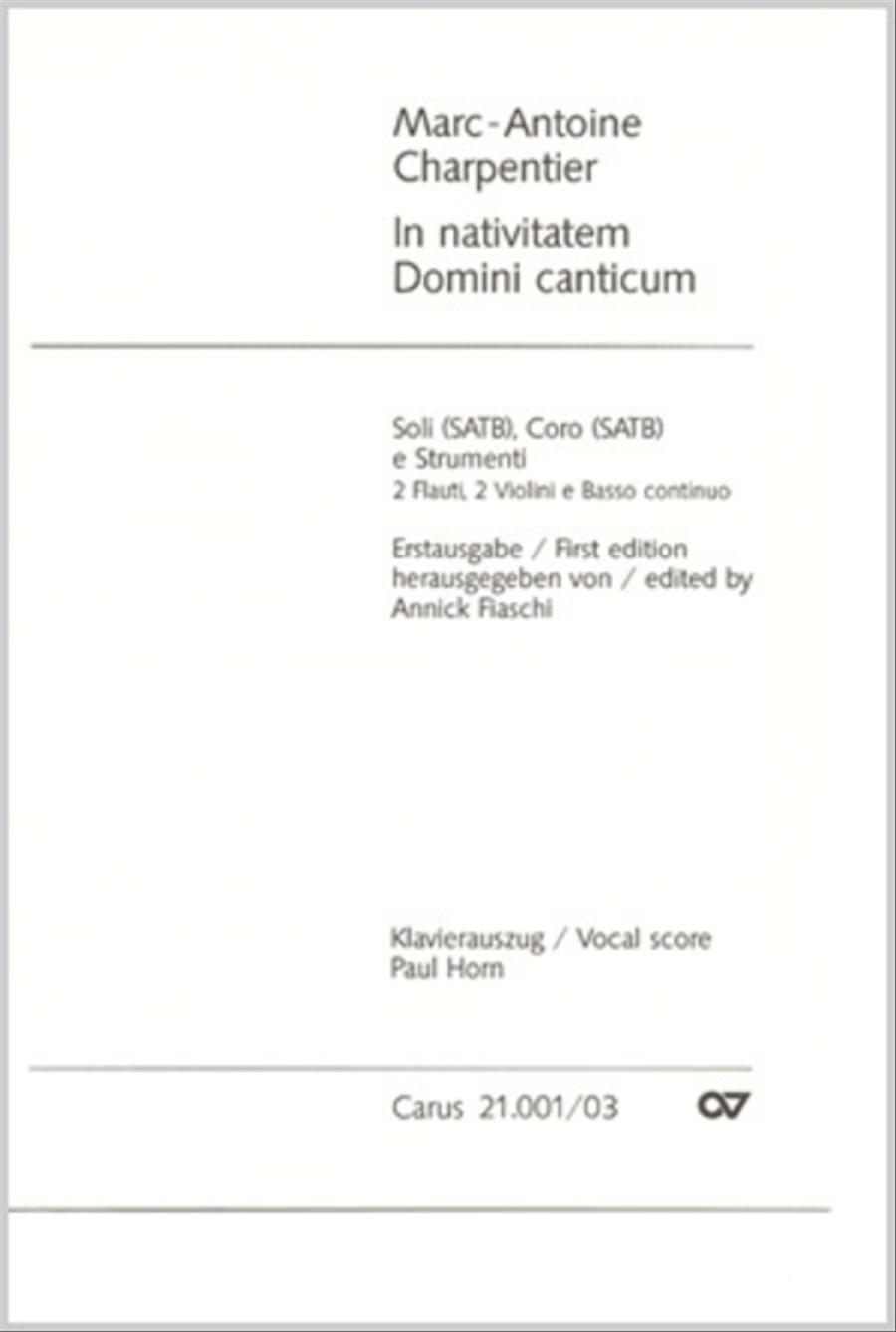 In nativitatem Domini canticum 4-Part scores gallery preview page 1