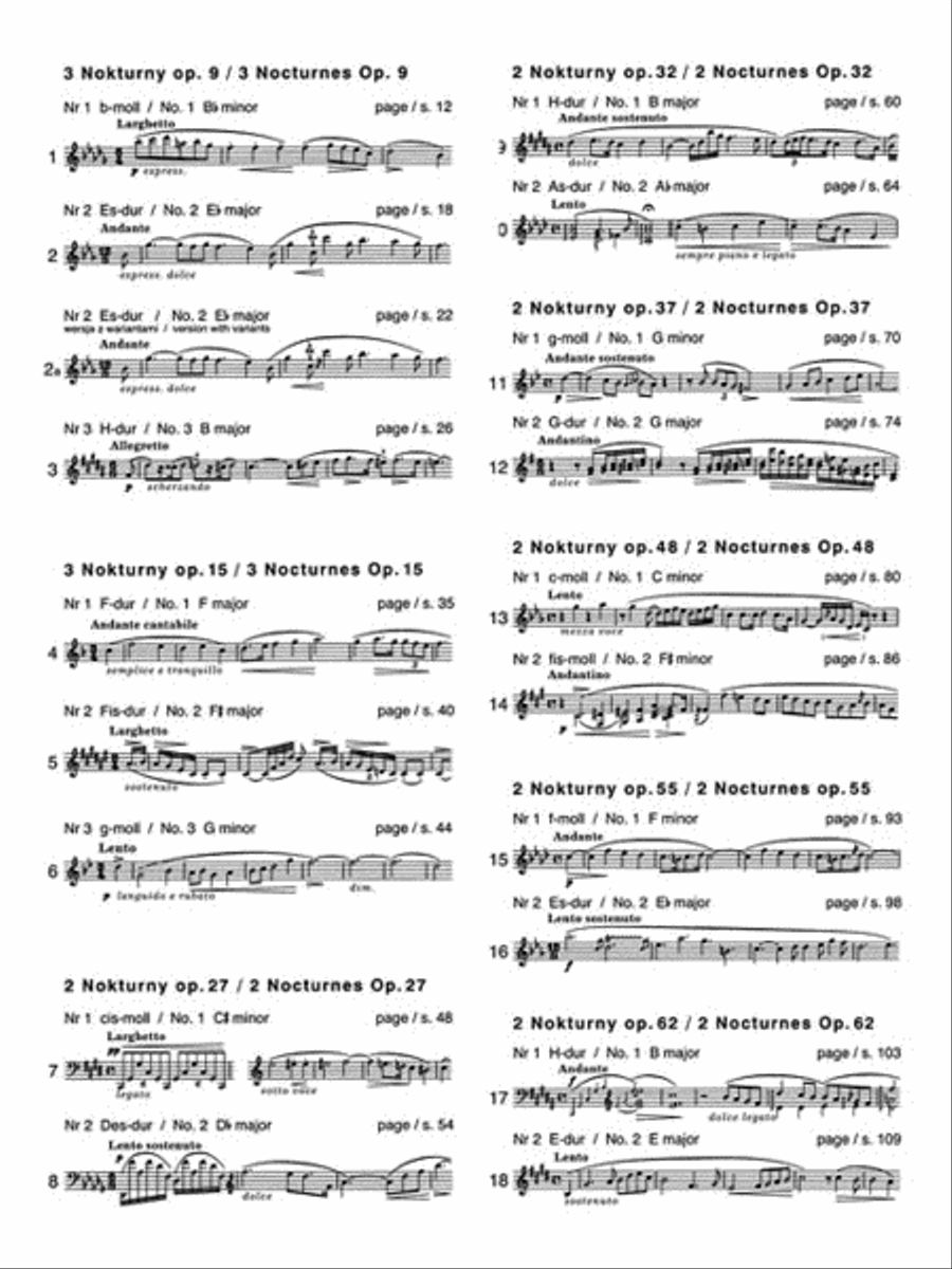 Nocturnes Piano Solo scores gallery preview page 2