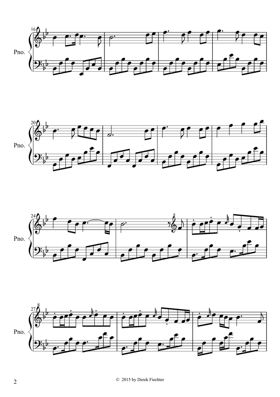 Halfling Hills Piano Solo scores gallery preview page 2
