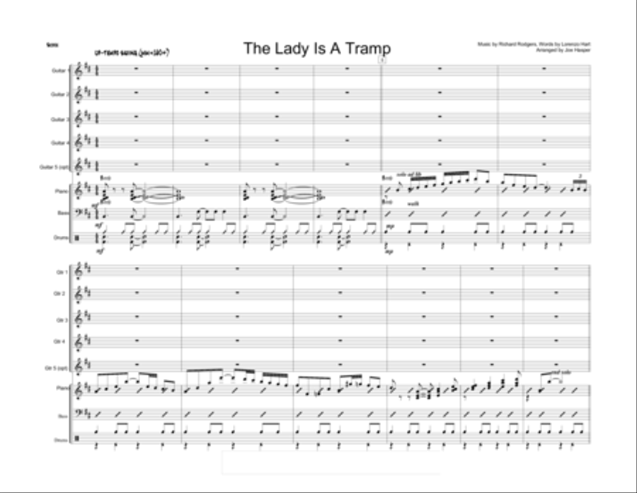 The Lady Is A Tramp The Lady Is A Tramp Jazz Ensemble scores gallery preview page 2