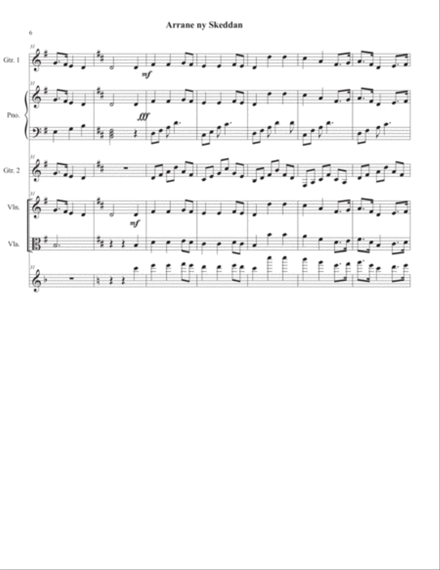 Arrane ny Skeddan Small Ensemble scores gallery preview page 6