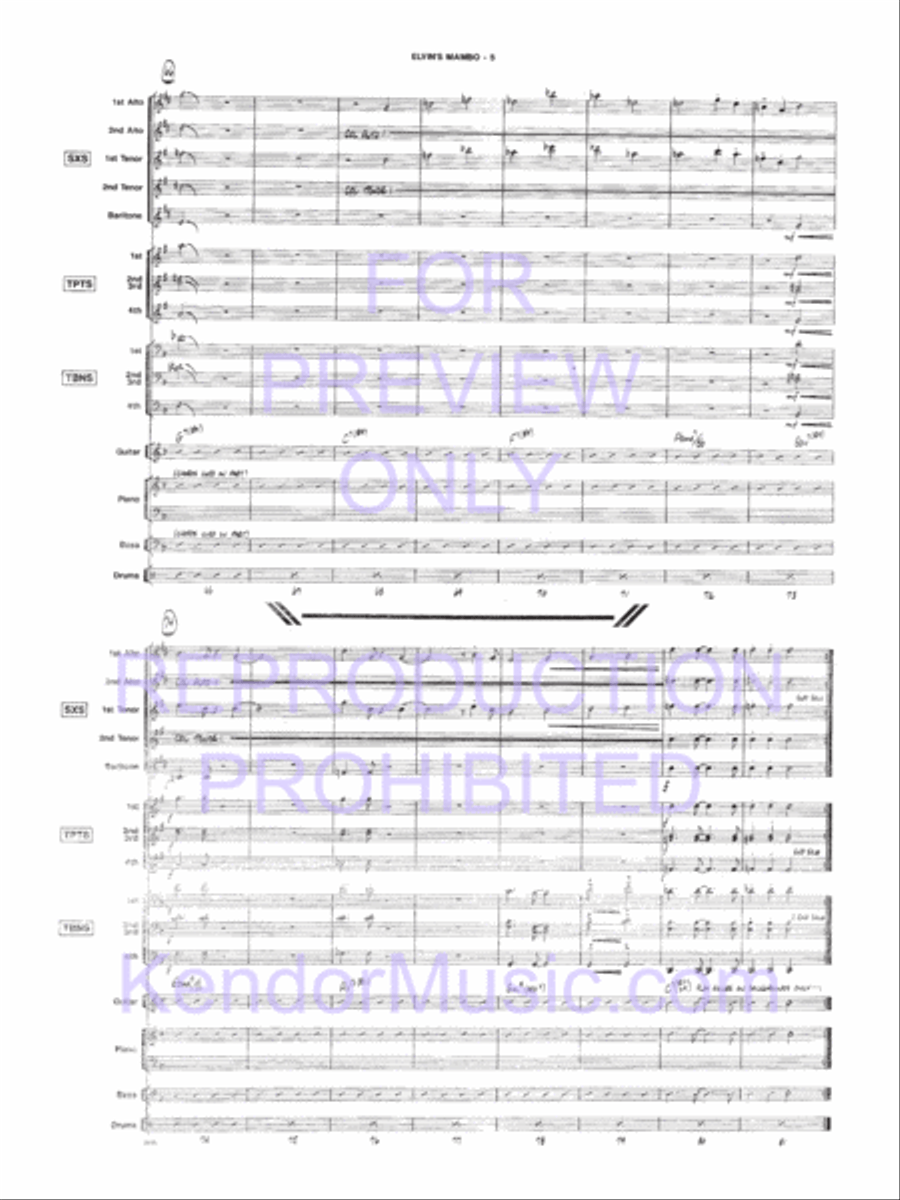 Elvin's Mambo Jazz Ensemble scores gallery preview page 6