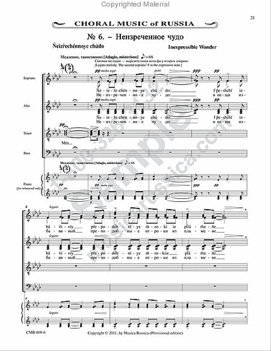 Inexpressible Wonder (6 movements) 4-Part scores gallery preview page 15