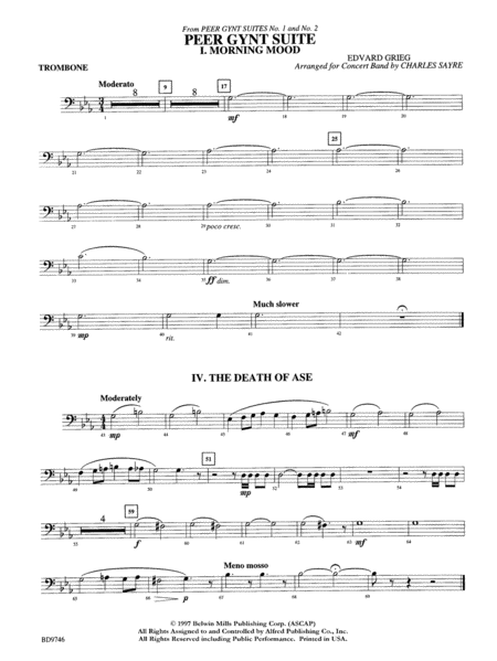 Peer Gynt Suite: 1st Trombone