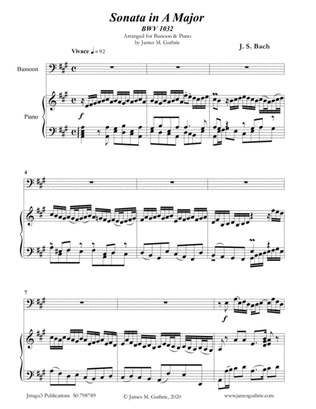 BACH: Sonata BWV 1032 for Bassoon & Piano
