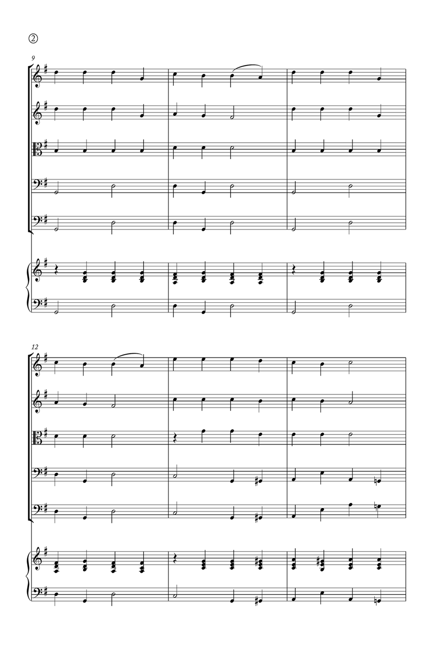 Hark! The Herald Angels Sing String Orchestra scores gallery preview page 2