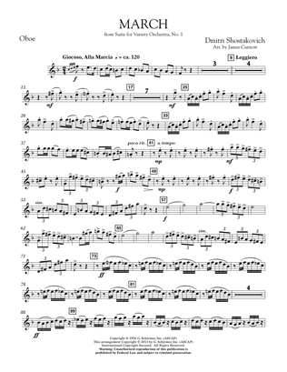 March from Suite for Variety Orchestra, No. 1 - Oboe