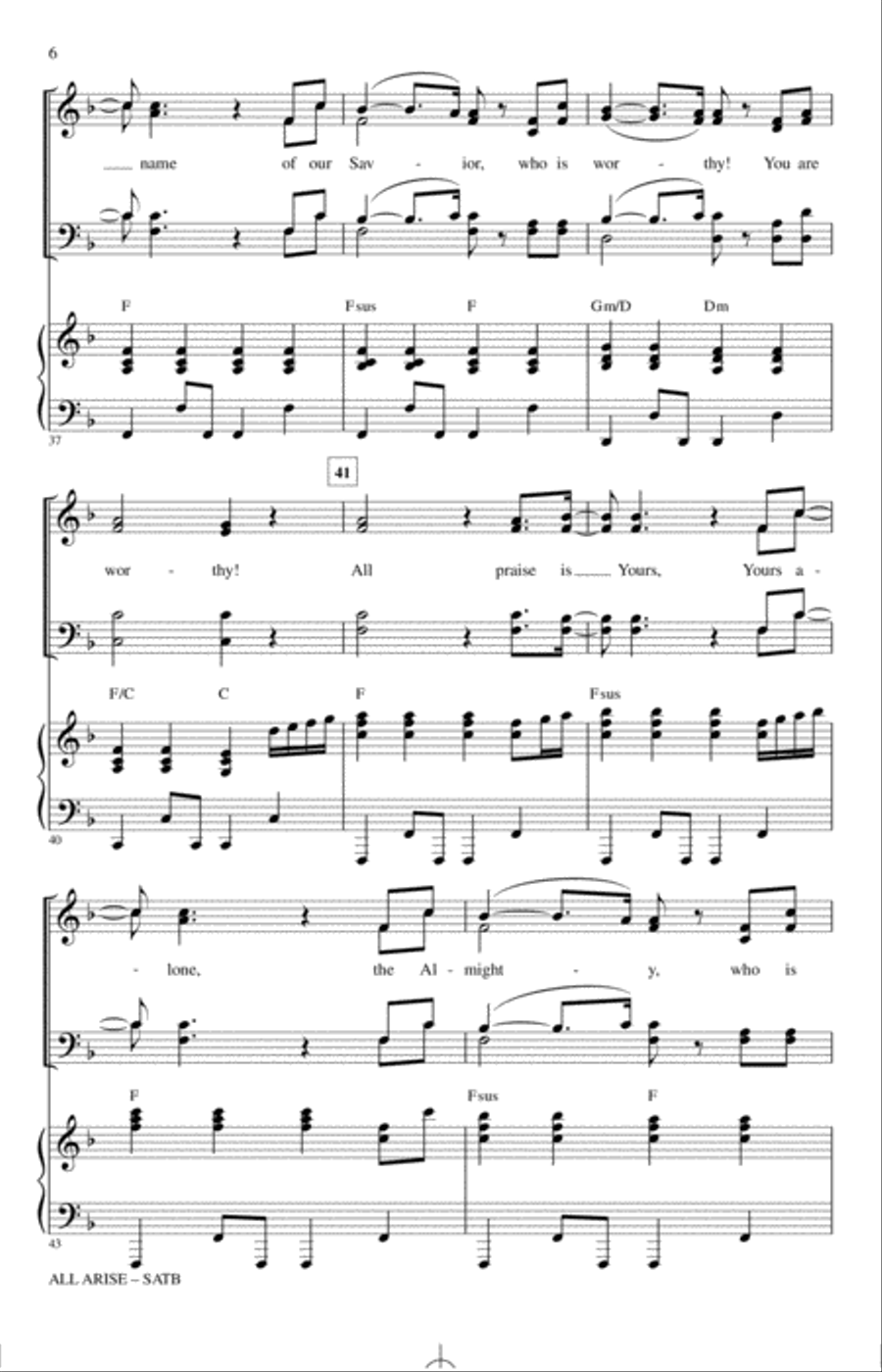 All Arise 4-Part scores gallery preview page 5