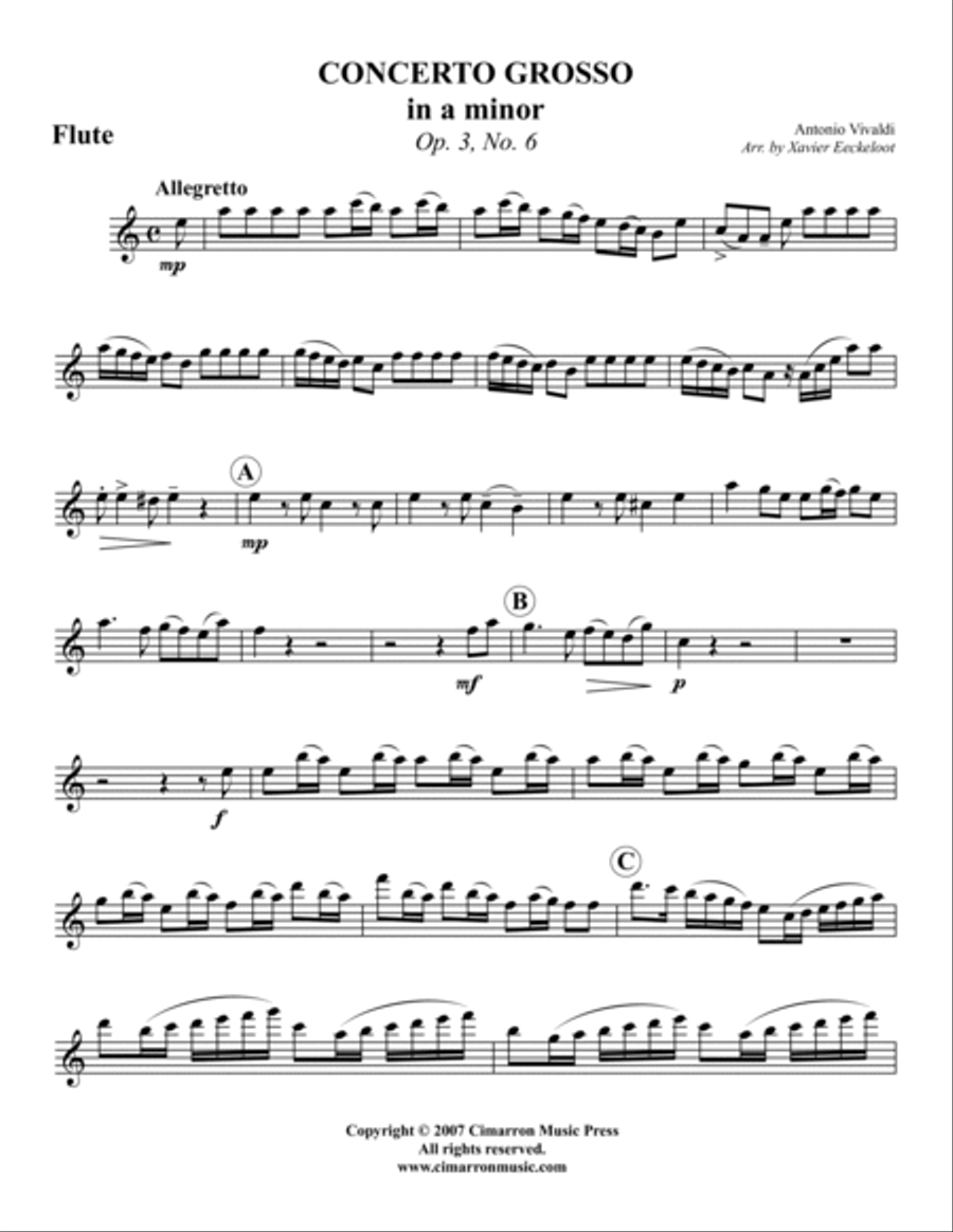 Concerto Grosso in A Minor Woodwind Quintet scores gallery preview page 5