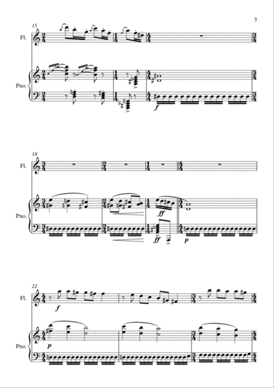 Sonatina for flute and piano - Danilo Lamas Woodwind Duet scores gallery preview page 3