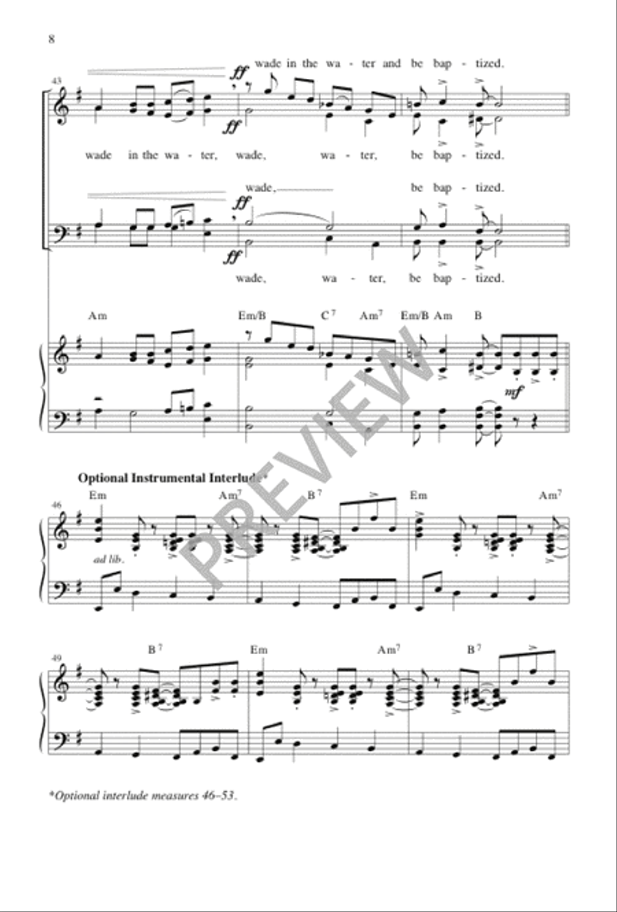 Wade in the Water 4-Part scores gallery preview page 9