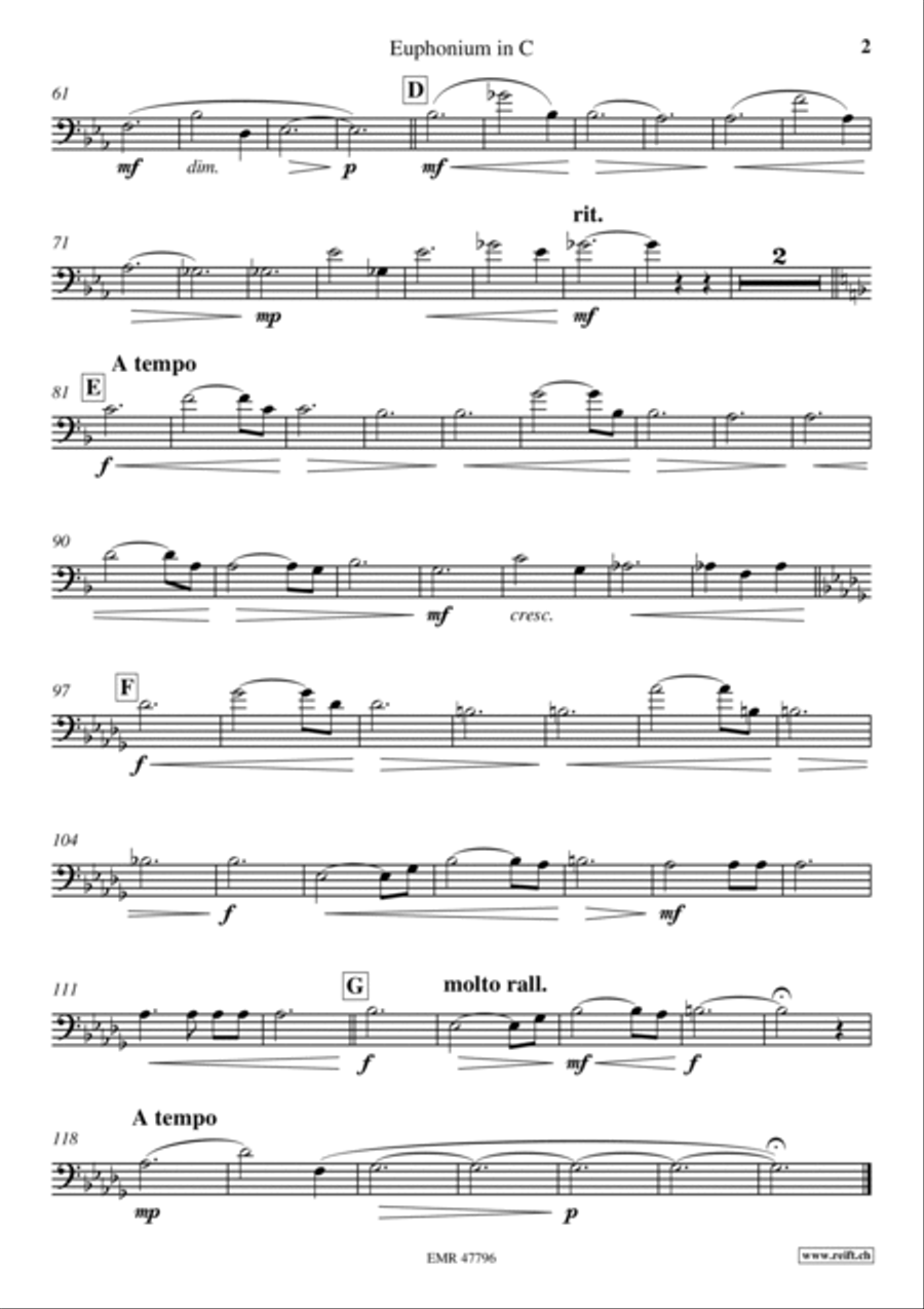 Letter To My Mother Euphonium scores gallery preview page 6