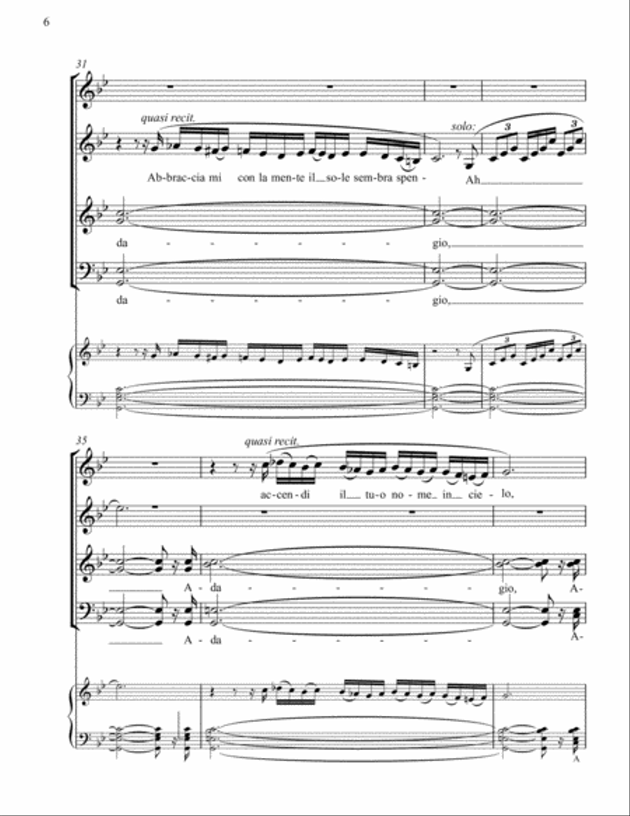 Albinoni's Adagio 4-Part scores gallery preview page 6