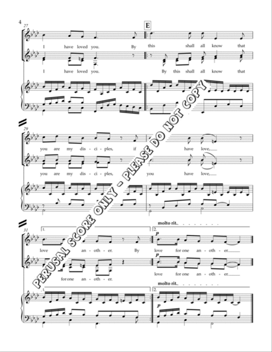 A New Commandment 4-Part scores gallery preview page 5