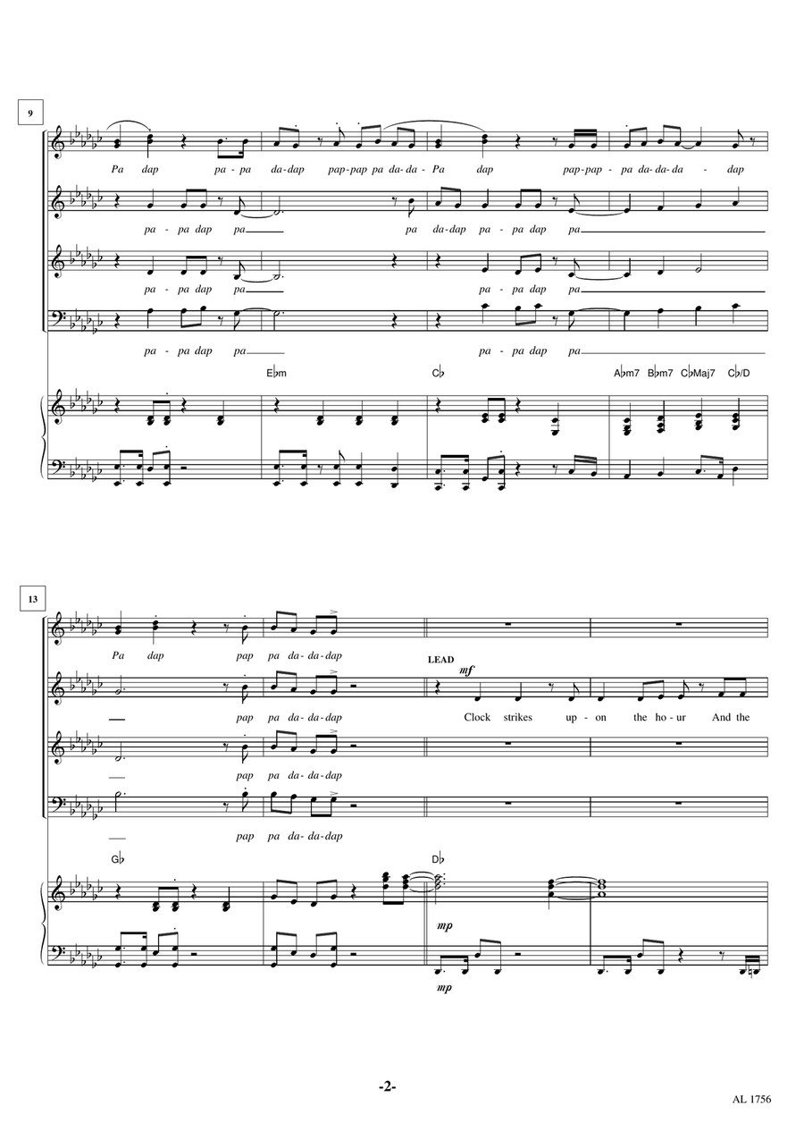 I Wanna Dance With Somebody 4-Part scores gallery preview page 2