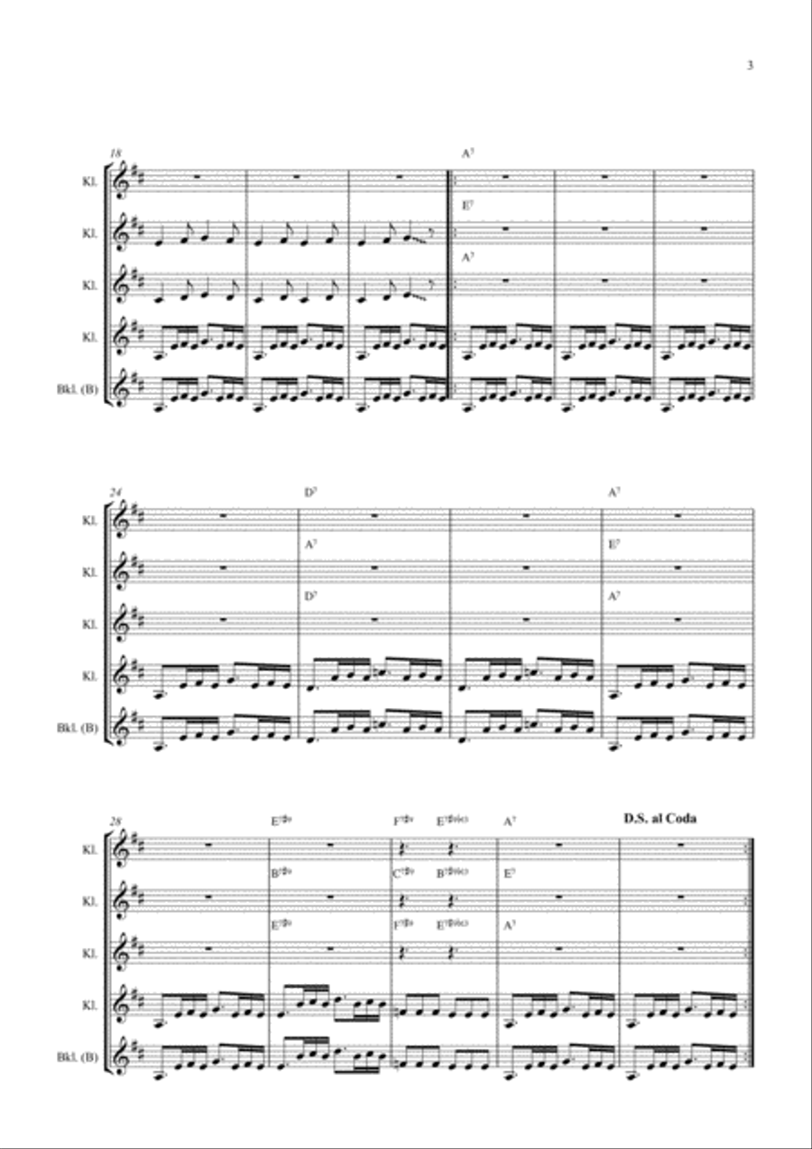 All Blues Woodwind Quartet scores gallery preview page 3
