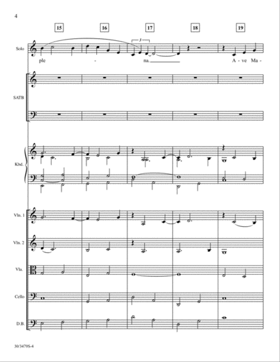Ave Maria - String Ensemble Score and Parts Choir scores gallery preview page 6