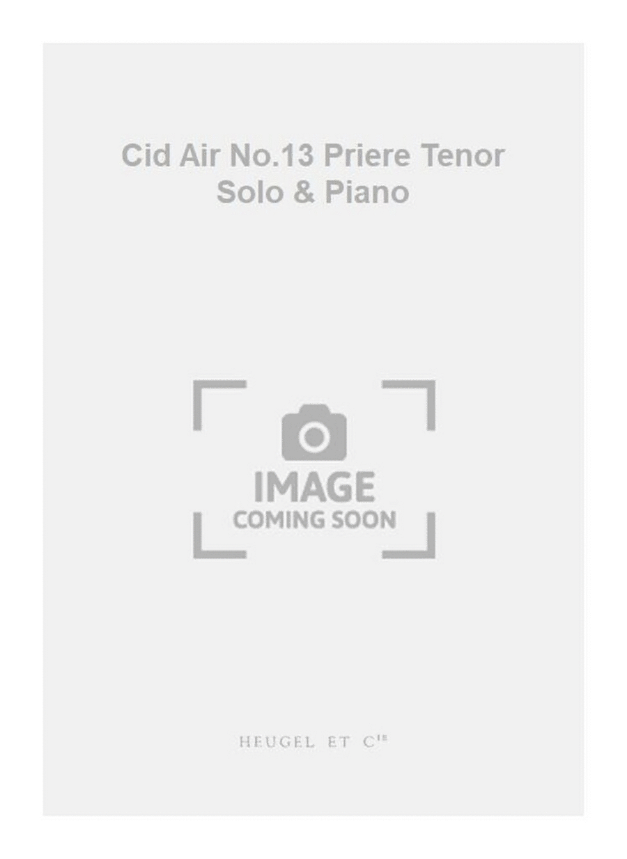 Cid Air No.13 Priere Tenor Solo & Piano Tenor Voice scores gallery preview page 1