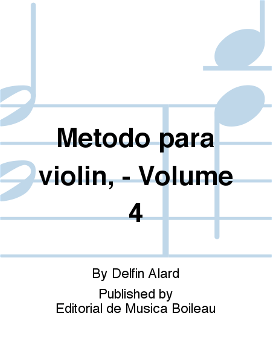 Metodo para violin, - Volume 4 Violin Solo scores gallery preview page 1