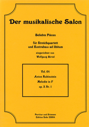 Melodie in F op. 3/1 (für Streichquartett)