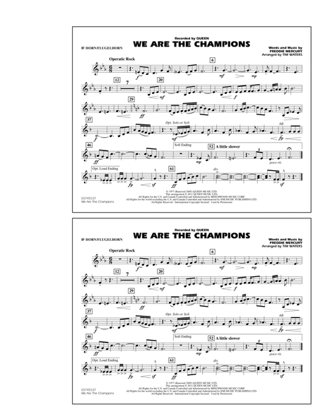 We Are The Champions - Bb Horn/Flugelhorn