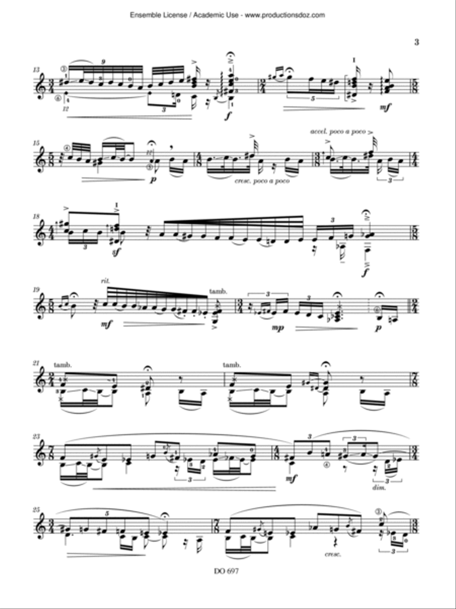 Fantasia Fantasia Classical Guitar scores gallery preview page 3