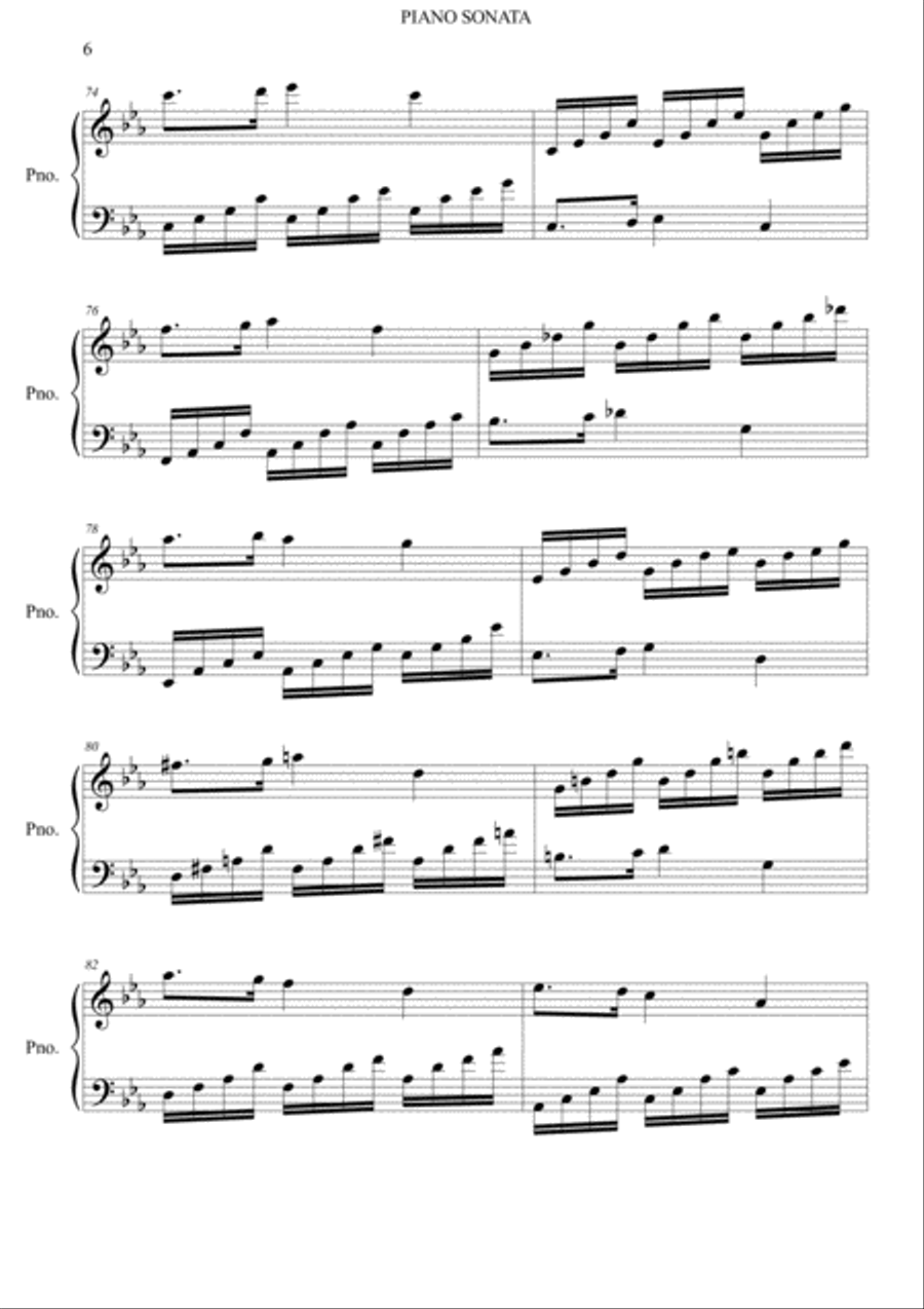 PIANO SONATA PIANO SONATA Piano Solo scores gallery preview page 6