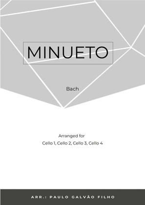 Book cover for MINUETO - BACH - CELLO QUARTET