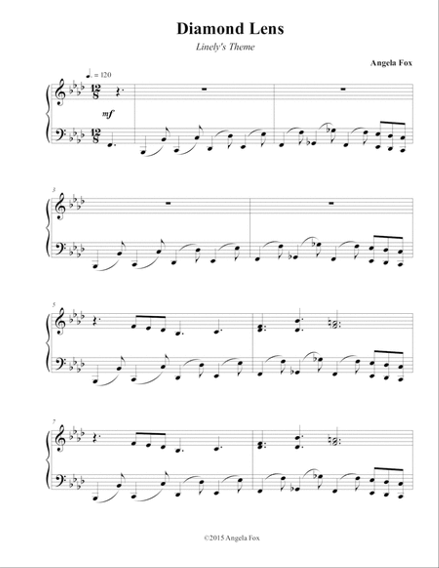 Diamond Lens: Linley's Theme Piano Method scores gallery preview page 2