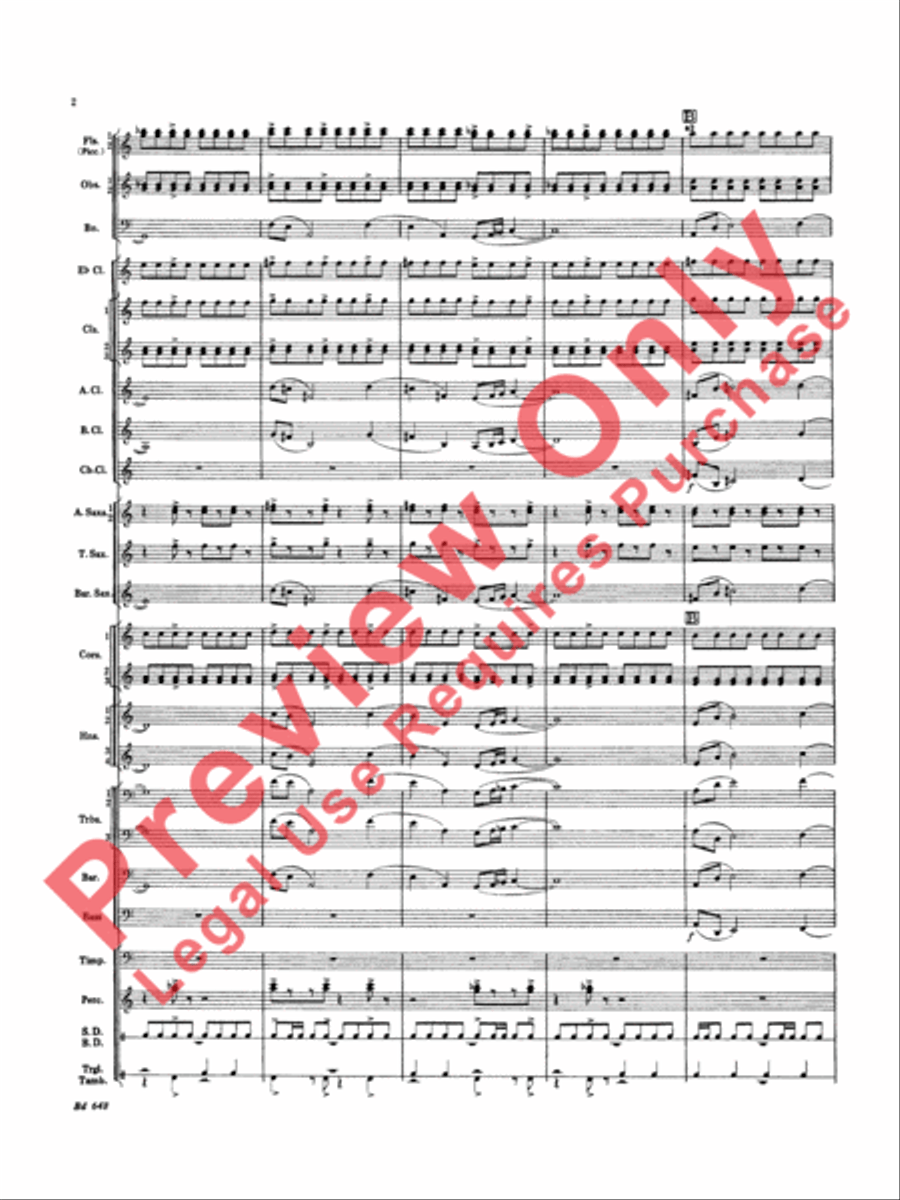 Overture Jubiloso Concert Band scores gallery preview page 5